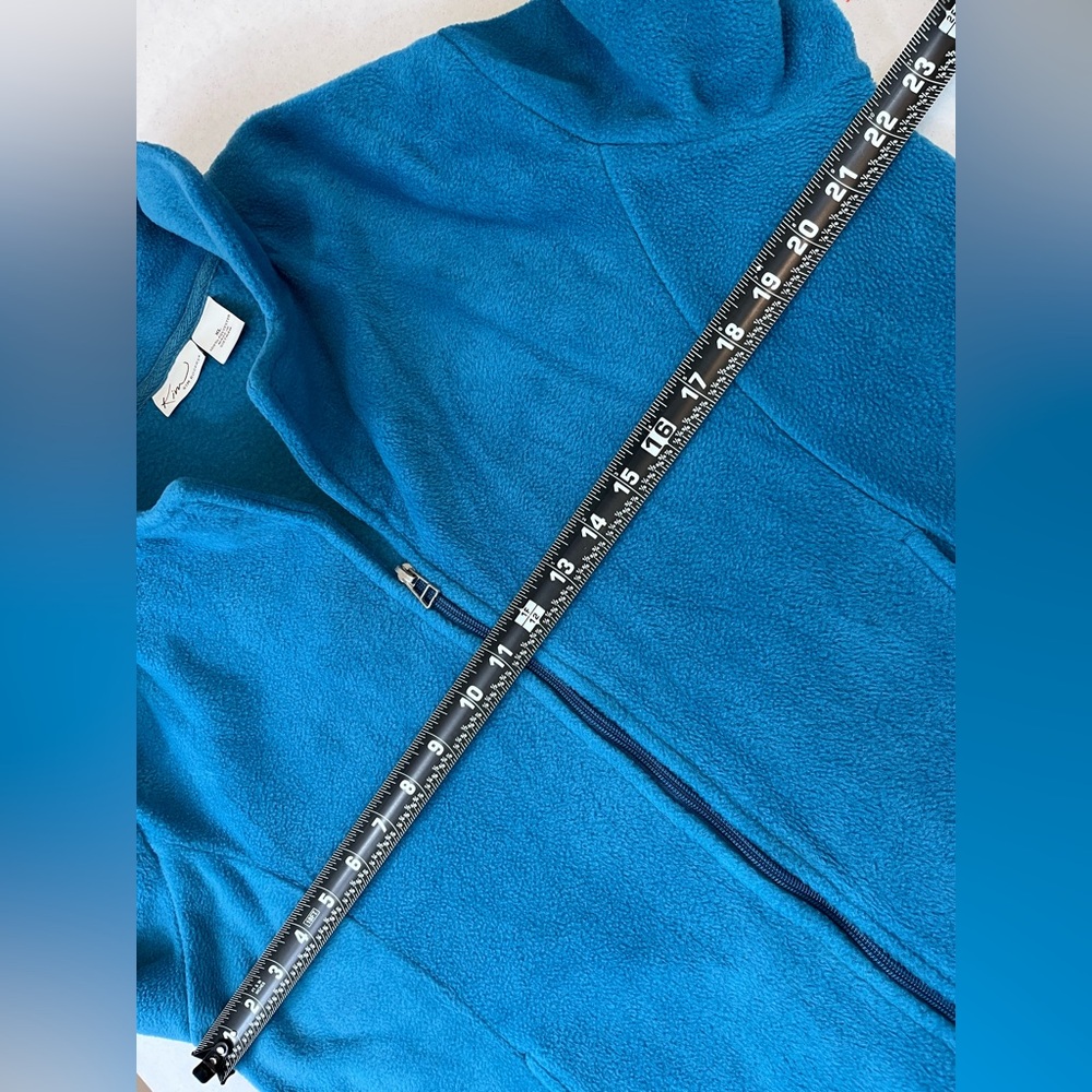 Kim Rogers Women’s Turquoise Fleece Jacket. XL. Super soft. - Picture 5 of 11